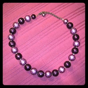 🌸Purple texture beaded necklace